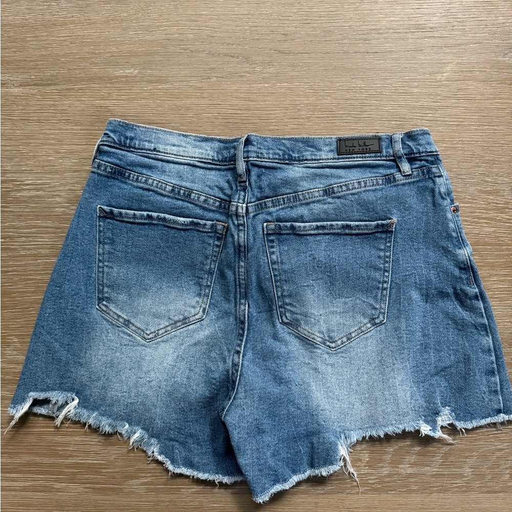 Nicole Miller women’s NOMAD SUPER HIGH RISE CLASSIC FIT denim shorts size 10 - Picture 2 of 5